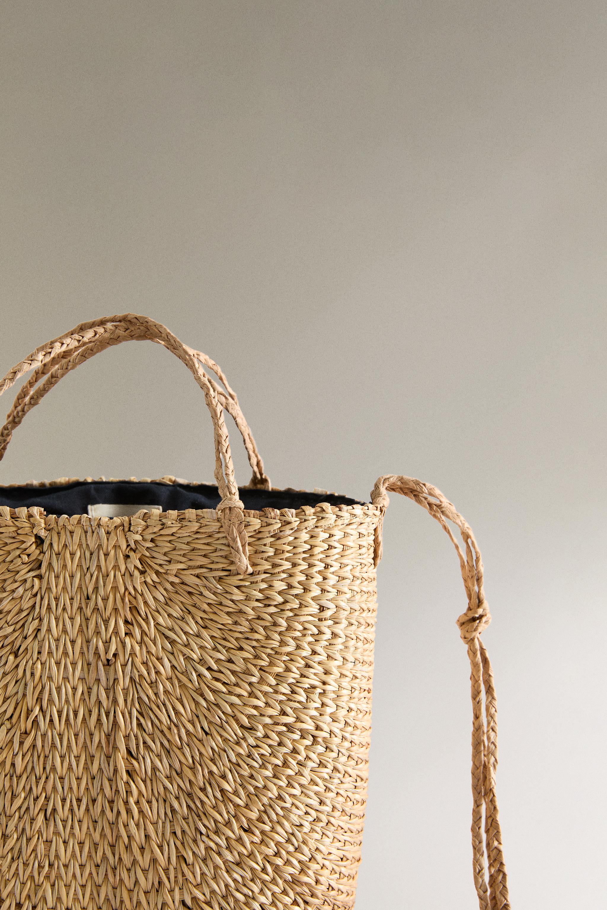 BRAIDED MINI STRAW BAG KNOTS WITH KNOTS